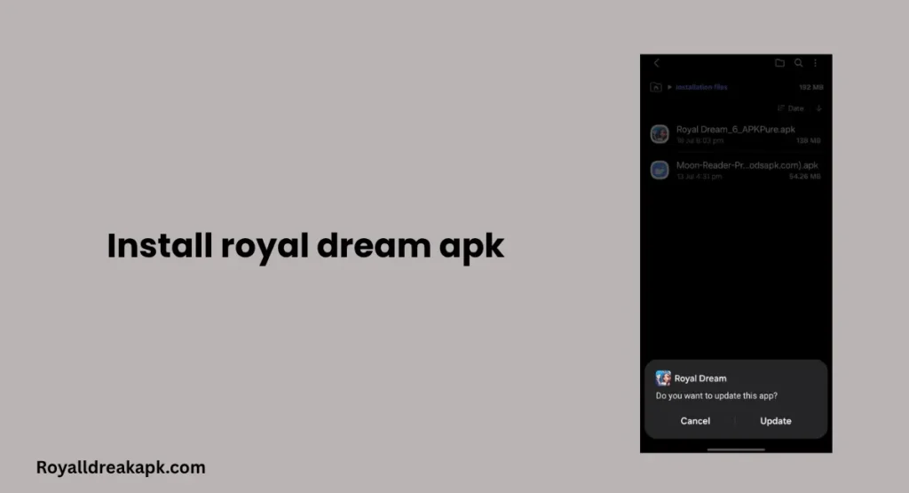 install royal dream apk