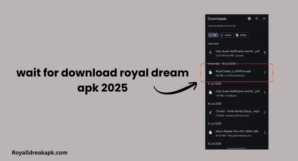 royal dream apk download